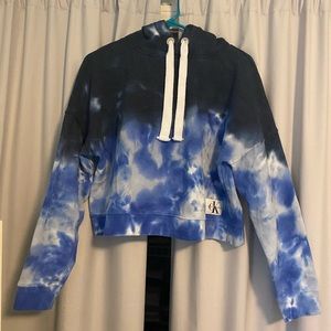 Tie dye crop Calvin Klein hoodie
